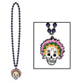 Beads w/ Day Of The Dead Medallion (36")